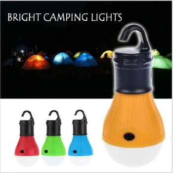 OuXean Taşınabilir Kısılabilir Kamp çadır ışığı Ampul 3LED Renkli Açık Asılı Aydınlatma Gece Lambası akülü