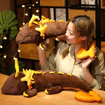 Oyun Genshin Darbe peluş oyuncak Zhongli Doldurulmuş Hayvanlar Ejderha Yumuşak Peluş Bebek Dinozor Yastık Çocuk Çocuk Hediye Ev Dekor