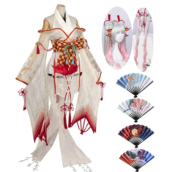 Oyun Onmyoji SSR Shiranui Dalgıç Ali Kimono Cosplay Kostüm Üniforma Elbise Cadılar Bayramı Kadınlar Kız Anime Cosplay Elbise Takım Elbise