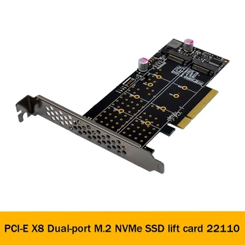 PCI-E X8 Çift Kanallı M. 2 Nvme Boost M. 2 M ANAHTAR Nvme SSD Katı Hal Sürücüler Genişletme Kartı Adaptör Kartı