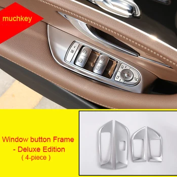 Pencere Düğmesi Çerçeve Benz Abs 2016-2019 4 adet A Sınıfı-Deluxe Edition