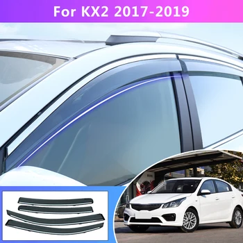 Pencere Siperliği Kia K2 2017 2018 2019 Duman Araba Pencere Siperliği Araba Güneş Yağmur Guard Rüzgar Deflector Aksesuarları 4 Adet