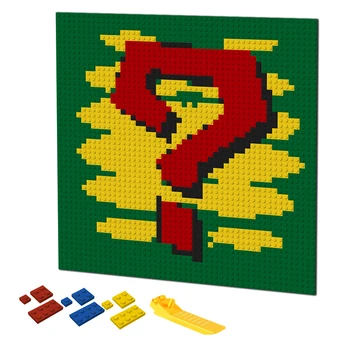 Piksel Sanat MOC DIY Set Soru İşareti Mozaik Gelişmiş Odası Dekoratif Pop Boyama By Numbers oyuncak inşaat blokları Yaratıcı Hediye