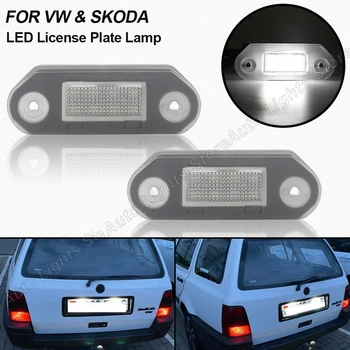 Plaka LED Lambalar VW Golf MK3 Vento A3 Jetta 3 Gol3 ve G3 Hata Ücretsiz 2 ADET Numarası plaka ışıkları Skoda Octavia kombi İçin