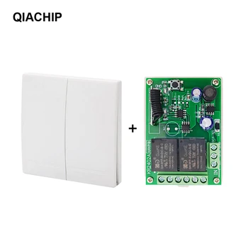 QIACHIP 433 MHz RF Kablosuz RF Röle 2CH 6 V 24 V Alıcı Akıllı Ev anahtar modülü 86 Duvar Paneli Uzaktan Kumanda Anahtarı 10A