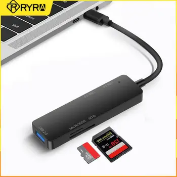 RYRA 5-in-1 Tip-C/USB HUB USB3.0/2.0+TF/SD Çok Splitter OTG Adaptörü İçin Lenovo Huawei Xiaomi PC Alüminyum Alaşım USB 3.0 Hub