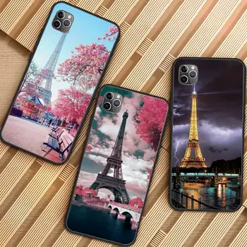 Romantik Paris Eyfel Kulesi Telefon Kılıfı için iPhone 11 12 mini pro XS MAX 8 7 6 6S Artı X 5S SE 2020 XR