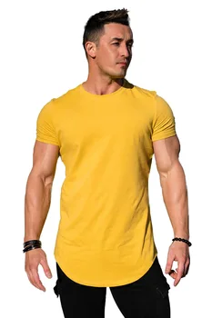 SALSPOR erkek tişört Spor Rahat Üst Egzersiz bol tişört Katı yuvarlak boyun Üst Hızlı Kuruyan Elastik spor tişört