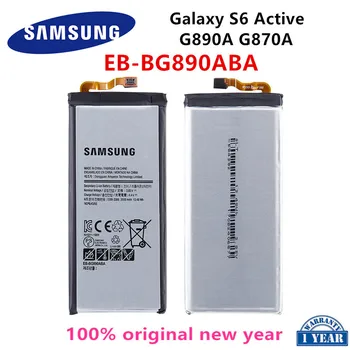 SAMSUNG Orijinal EB-BG890ABA İçin Yedek 3500mAh Pil Samsung Galaxy S6 Aktif G890A G870A Cep telefonu Pilleri