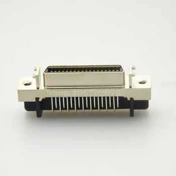 SCSI - 36PİN Kaynak plakası 90 ° Kavisli iğne MDR servo konektörü Oluk soketi