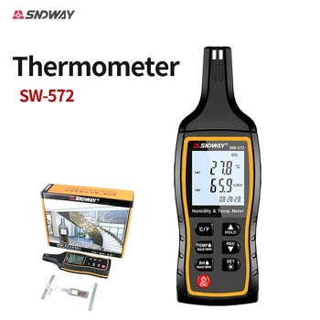 SNDWAY SW-572digital LCD sıcaklık ve nem ölçer kapalı sıcaklık ve nem ölçer cihazı izleme hava istasyonu
