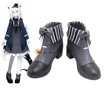 Sanal YouTuber VTuber Hololive Shirakami Fubuki Cosplay ayakkabı Çizme Cadılar Bayramı Karnaval Fantezi Parti Cosplay Sahne Custom Made