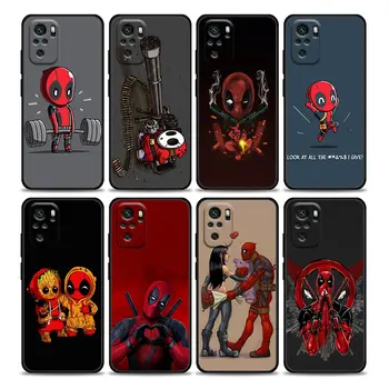 Sevimli Karikatür Deadpool Marvel telefon kılıfı için Redmi 10 9 9A 9C 9i K20 K30 K40 Artı Pro Not 10 11 Pro Yumuşak Silikon