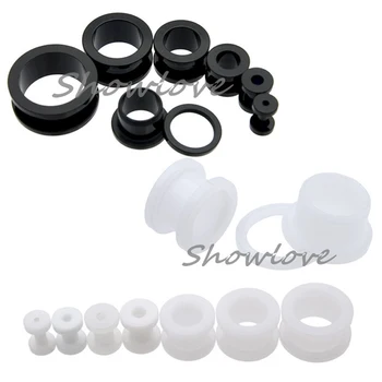 Showlove - 16pcs Akrilik Fit Kulak Spiral Kulak Ölçer Fişler Eti Tünel Kiti Küpe Germe Genişletici Piercing Takı 6mm-20mm