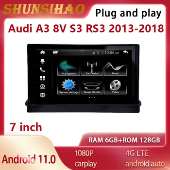 ShunSıhao android hepsi bir arada 7 inç Audi A3 8V S3 RS3 2013-2018 navigasyon multimedya teyp carplay araba radio128G