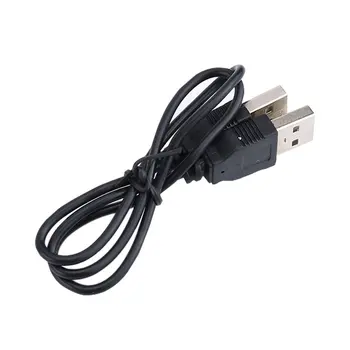 Siyah 400mm (L) USB 2.0 Erkek Uzatma Konnektör Adaptörü Veri kablo kordonu Konnektörleri PC Akıllı Telefon İçin