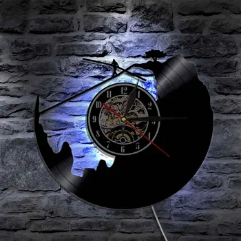  Spor Vinil LP kayıt led duvar ışık 12 İnç Timepiece 3D Dekoratif Saat sanat Duvar iç mekan ev dekorasyonu Benzersiz Hediyeler