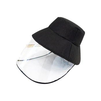 Su geçirmez Koruyucu Şapka Açık Ayarlanabilir Boyutu Koruyucu Şapka Kadın Yaz Siyah Balıkçı Şapka