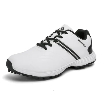 Su geçirmez golf ayakkabıları Erkekler Profesyonel Sivri Golf Sneakers Açık Rahat Golfçüler Ayakkabı Anti Kayma Yürüyüş Sneakers