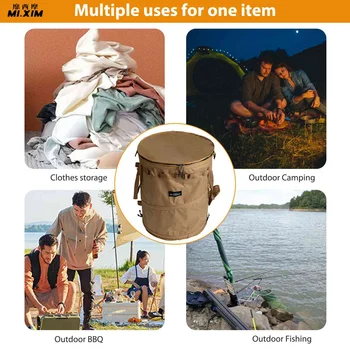 Sundıck Depolama Varil Taşınabilir Kamp Giysileri Muhtelif saklama çantası Çok Fonksiyonlu Açık Tutucu Varil Ultralight Balıkçılık için