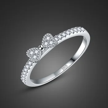 Sıcak satış 100 %925 Ayar Gümüş Köpüklü Yay Düğüm üst üste takılabilir bilezik CZ Zirkon Kadınlar İçin Güzel Takı Doğum Günü noel hediyesi