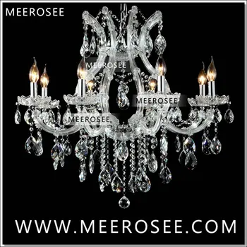Sıcak satış Maria Theresa Temizle beyaz kristal avize lamba parlaklık Kristal Pendelleuchte aydınlatma armatürü en kaliteli 8 ışıkları