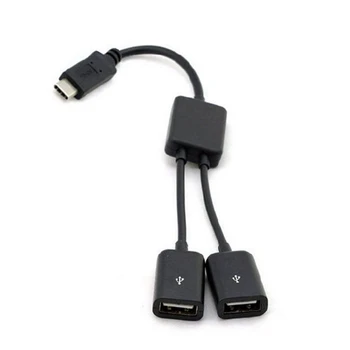 Sıcak! yeni Tasarım Kaliteli Taşınabilir USB 3.1 Tip C USB-C Çift 2 Port Hub Adaptörü PC Dizüstü Tablet İçin BK