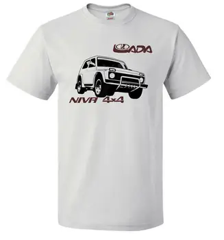 T-Shirt Lada Niva 4X4 Off Road Russsische Araba Oto Suv Vintage 2019 Kısa Kollu Pamuklu Erkek Giyim Üstleri Homme Temel T Shirt