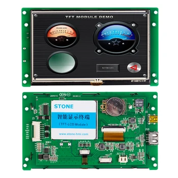 TAŞ 5.0 İnç HMI TFT LCD Ekran Modülü ile RS232/RS485 / TTL Ekipman Kullanımı için