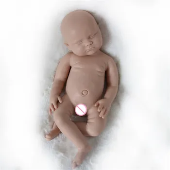 Tam Vücut Katı silikon Yeniden Doğmuş Kitleri 18 inç Boyasız Kız Yeniden Doğmuş Bebek Kitleri Taze Renk DIY Parçaları