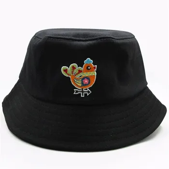 Tavuk Hayvan Nakış Pamuk Kova Şapka Balıkçı Şapka Açık Seyahat Şapka güneşlikli kep Şapka Erkekler ve Kadınlar için 381