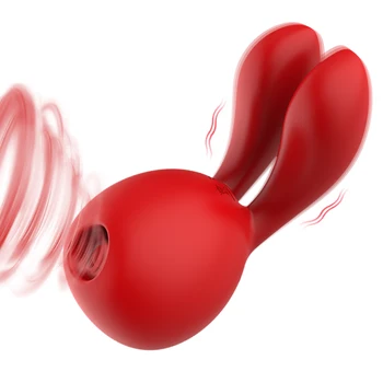 Tavşan Emme Vibratörler G-spot Vajina Klitoral Stimülatörü Meme Emme Dildos Masaj Kadın mastürbasyon için seks oyuncakları Kadınlar İçin