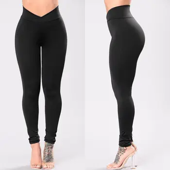 Tayt Kadın Siyah Tayt Sıkıştırma fitness pantolonları Taban Katmanı Katı Sıcak Satış Rahat Yüksek Bel Pantolon