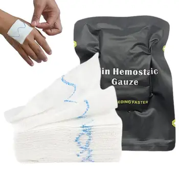 Taşınabilir Hemostatik Kaolin Gazlı Bez Anında yardım bandajı Yara Pansuman Gazlı Bez Ped Yara Bakım Malzemeleri Açık Acil Durumlar İçin