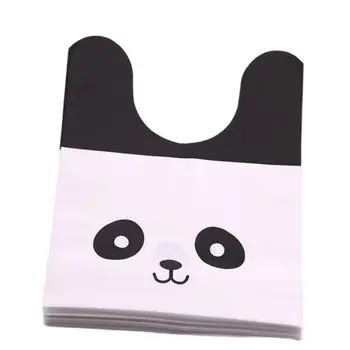 Toptan 50 adet/grup Sevimli Tavşan Kulak Bisküvi hediye keseleri Parti Çerezleri Torbalar Güzel Panda Düğün Şeker Torbaları