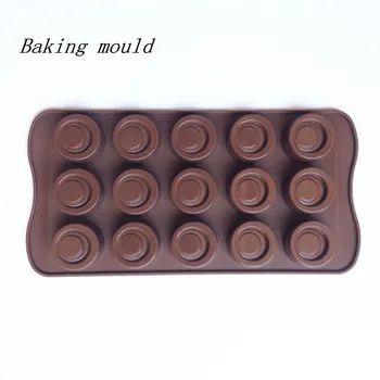 Toptan Silikon kalıp B076 Silindir şekli Çikolata kalıp Dekorasyon Fondan kek kalıbı
