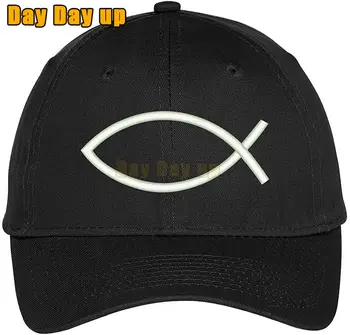 Trendy Giyim Mağazası Christian Ichthys Balık Sembolü İşlemeli Beyzbol Şapkası