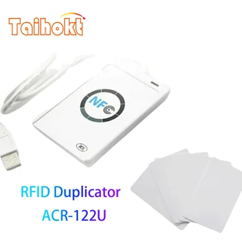 USB ACR122U Akıllı Çip Okuyucu RFID Anahtar Fotokopi 13.56 Mhz 1K S50 Değiştirilebilir Etiket Yazıcı CUID / AKIŞKAN Rozeti Programcı Teksir
