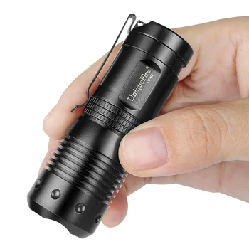 UniqueFire K21 Mini T6 LED el feneri 1200lm Taşınabilir 16340 Küçük Meşale 5 Modu ışık döner anahtar Mıknatıs ıle Kuyruk Fener