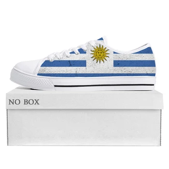 Uruguay Bayrağı Düşük Üst yüksek kaliteli ayakkabılar Mens Womens Genç Kanvas Sneaker Uruguay Prode Rahat Çift Ayakkabı Özel Ayakkabı