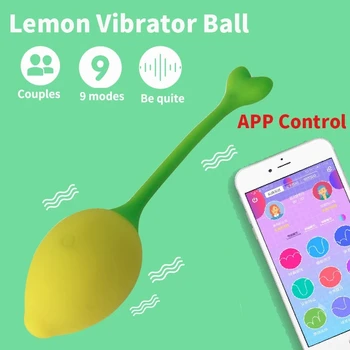 Uzaktan APP Kontrol Limon Kadın akıllı vibratör masaj aleti Vajina Eğitim Kegel Topu Kablosuz Titreşimli Yumurta Pelvik Taban Egzersiz