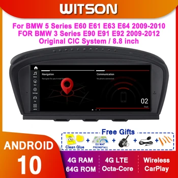 WITSON Android 10.0 8 çekirdekli Araba multimedya oynatıcı BMW 5 Serisi İçin E60 E61 E63 E64 2009-2010 3 Serisi E90 E91 E92 2009-2012