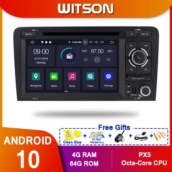 WITSON Android 10.0 Octa çekirdek PX5 araç DVD oynatıcı GPS Oynatıcı AUDİ A3 4GB RAM 64GB ROM ARABA GPS NAVİGASYON