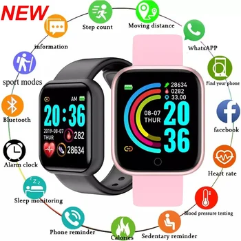 Y68 akıllı saat Android İçin kadın erkek çocuk Smartwatch Spor Saatler Bilezik Erkekler akıllı saat Kadınlar İçin Smartwatch