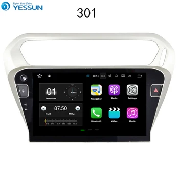 YESSUN Android Araba Navigasyon GPS Için Peugeot 301 2013~2016 Ses Video Radyo HD Dokunmatik Ekran Multimedya Oynatıcı Yok CD DVD.