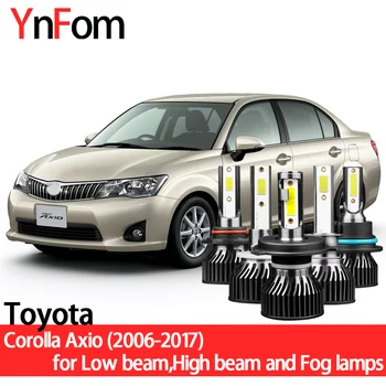 YNFOM LED farlar kiti Toyota Corolla Axio ıçin E140 E160 06-17 düşük ışın, yüksek ışın, sis lambası, araba aksesuarları, araba kafa lambası ampulleri