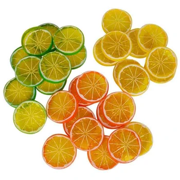 Yapay Limon Dilimleri, Yapay Meyve, Mini Limon Dilimleri, Plastik Sahte Meyve Modeli, Parti Düğün Dekorasyon