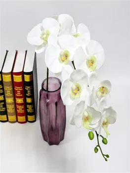 Yapay Phalaenopsis Orkide Çiçek Gerçek Dokunmatik Sahte Kırmızı Kelebek Çiçekler Bitkiler Düğün Ev Dekor