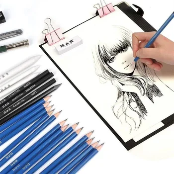 Yaratıcı Çizim Eskiz kalem seti Sanatçı Kiti Içerir Eskiz defteri Grafit Kalemler Kömür Sopa Silgi Profesyonel Kroki