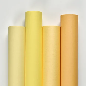 Yatak odası için Nordic Saf Katı Renk Turuncu Sarı duvar Kağıtları Ev Dekor Sigara Dokuma Duvar Kağıdı Oturma Odası Hotel